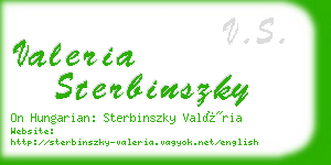 valeria sterbinszky business card